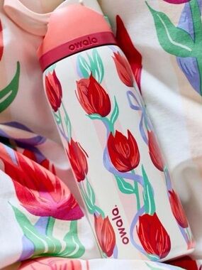 Owala Floral Tulip Bouquet Water Bottle 32oz, Special Edition Exclusive